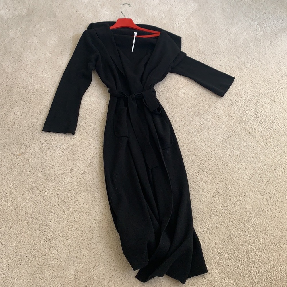 Max Studio Maxi sweater with hood